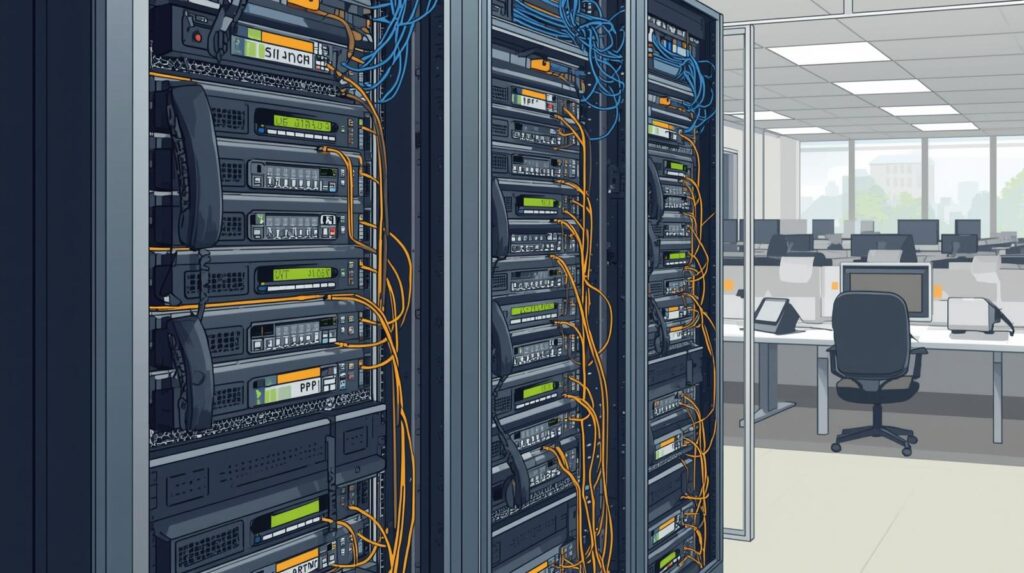 On-Premise PBX System Rack Avius AI